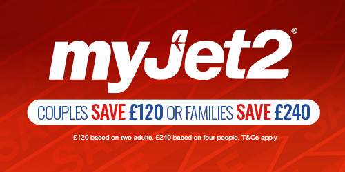 myJet2 couples save £120 or families save £240